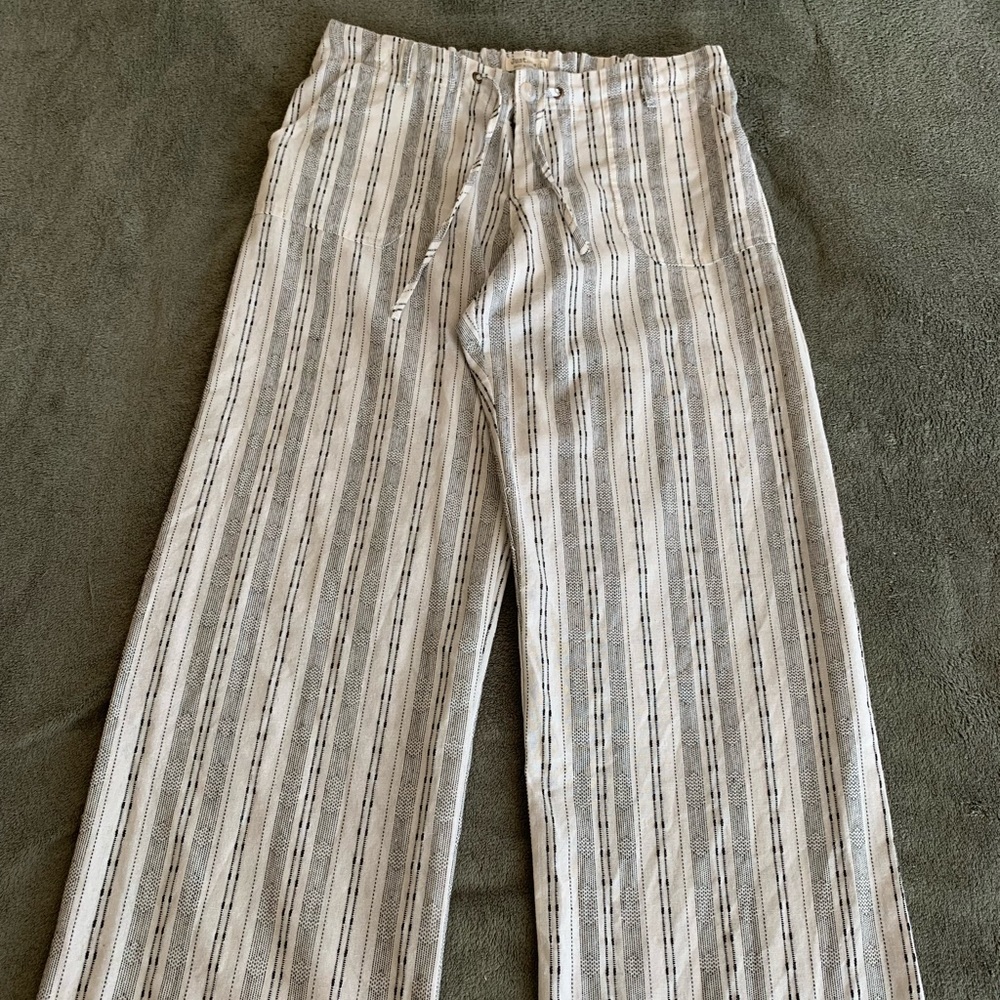 White Striped Pants